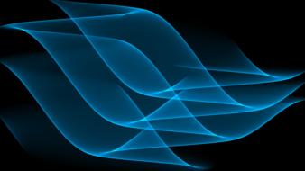 wallpaper with blue patterns on a black background