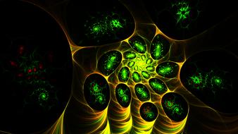 abstract organic forms, fractal art