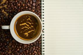 Coffee Cup and notebook