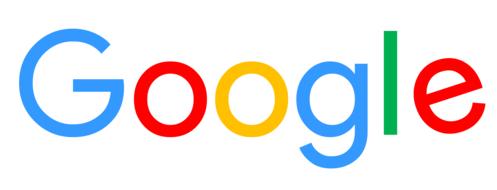google as a logo on white