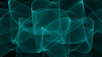 computer graphics, blue waves