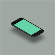 clipart of touch telephone portable screen
