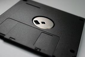 photo of old black floppy disk