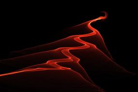 abstract red waves on black background