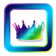 icon with colorful crown, coronation