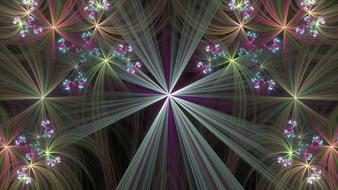 Beautiful and colorful fractal patterns with lines, on clipart