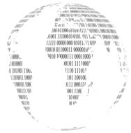 binary codes of continents on a globe