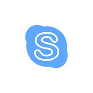 clipart of blue skype logo