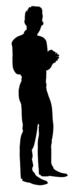 silhouette man casual clipart