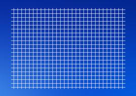 white mesh on blue background