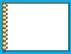 blank notepad on blue background