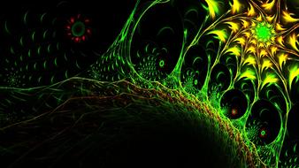 Beautiful and colorful, fractal pattern with the swirl, clipart