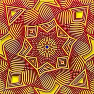 Beautiful, red, orange, yellow and blue graphic pattern