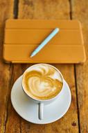 Coffee Latte on a wooden table