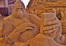 sand monkey sculpture