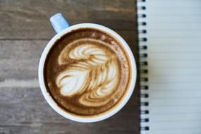 Brown Coffee Latte on table