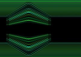 Green and black cube with matrix, of different shades, clipart