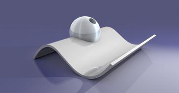 wave shape stand, abstract object