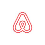 airbnb icon on white background