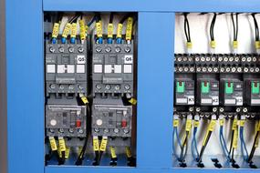 control cabinet with switches