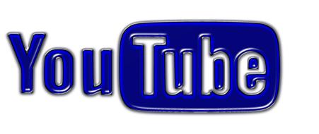 you tube, blue glossy logo, icon