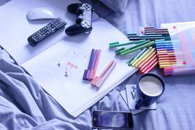 game controller on coloring pages