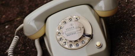 gray old vintage telephone