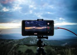 taking photo of Cloudy Blue Sky