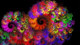 a graphical representation of a multi-colored fog