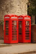 Telephone Booth Red on a city street