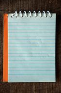 notepad with lines