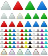 Colorful triangle shapes, at white background, clipart