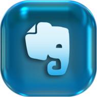 elephant symbol on blue button
