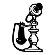 antique old telephone