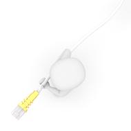 network cable ethernet plug on white background