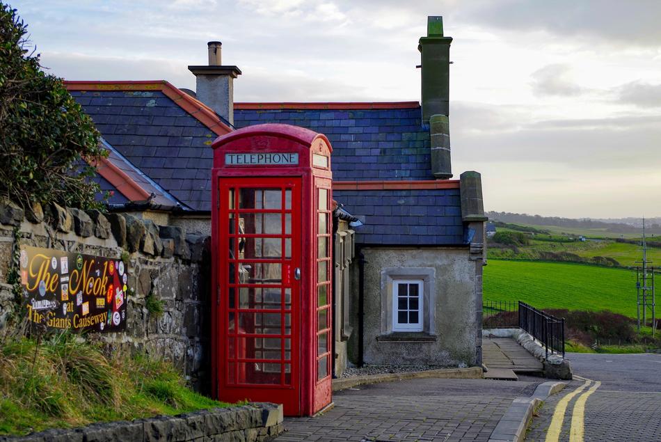 red phone booth in Ireland