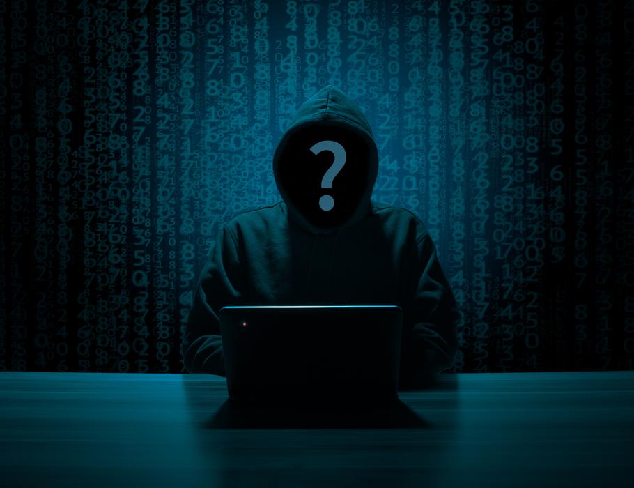 silhouette of a hacker stranger as an illustration