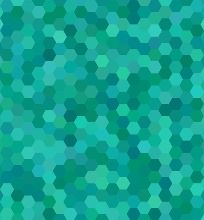 hexagon turquoise background