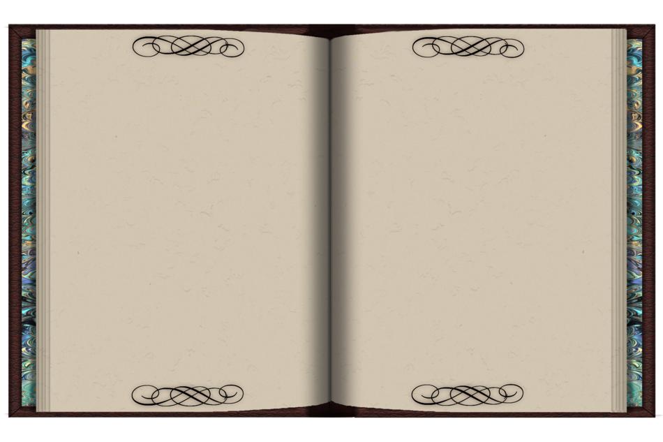 Beautiful, colorful and decorated scrapbook with patterns on the pages