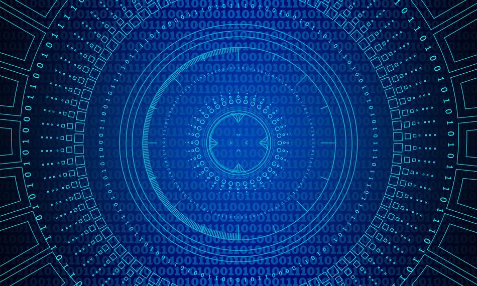 clipart of the technology binary computer