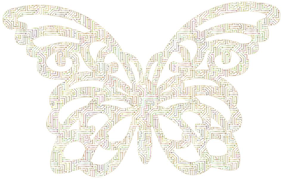 butterflyl insect electronic drawing