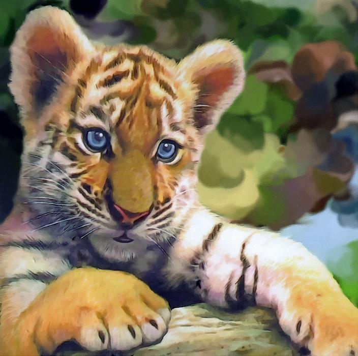 computer art tiger