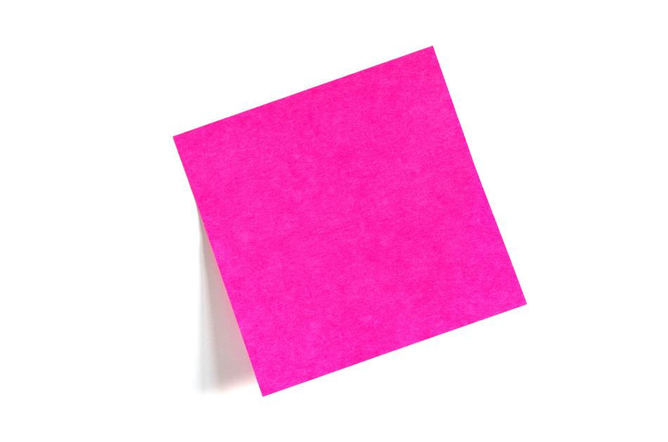 bright purple sticker on a white background