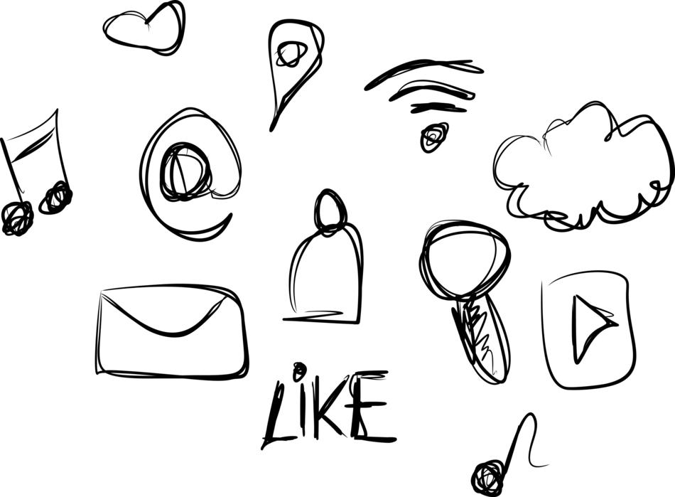 social media item drawing