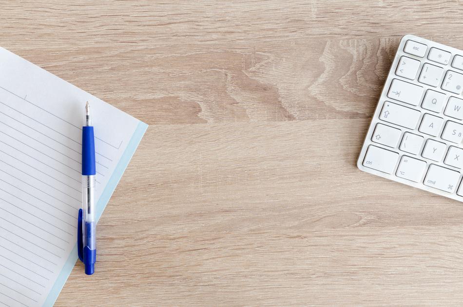letters and pen and keyboard