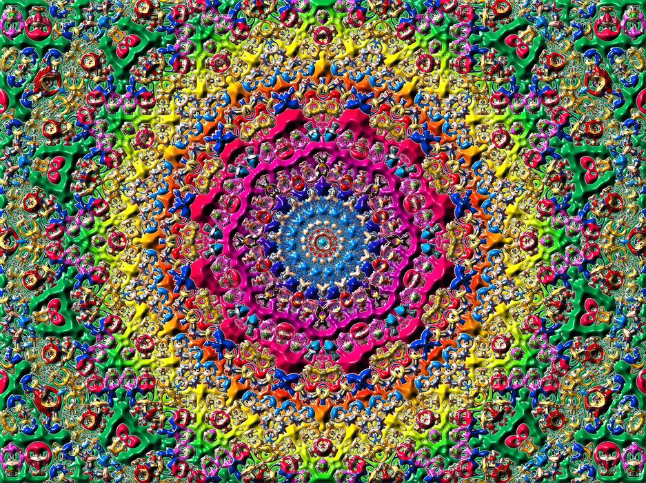 background fractals surreal design colors
