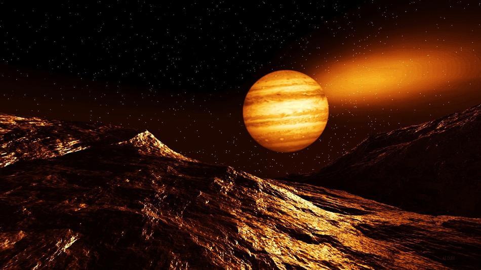 bright photo of Jupiter in space