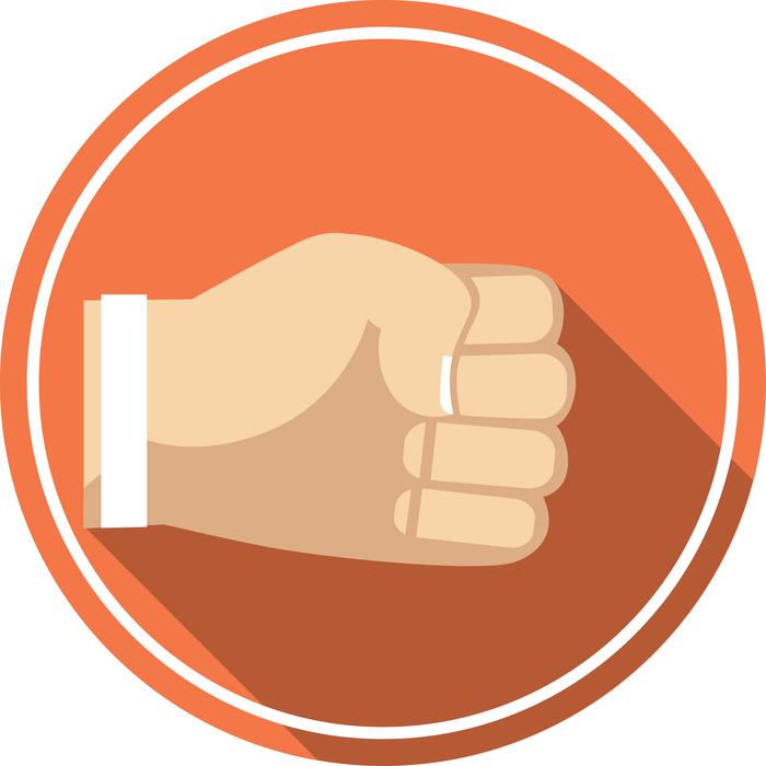 fist on pictogram