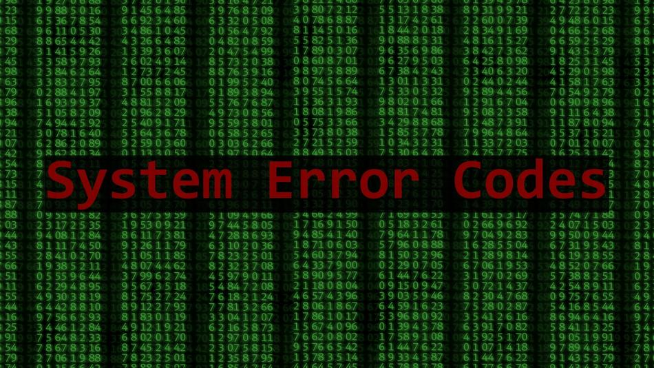 system error codes