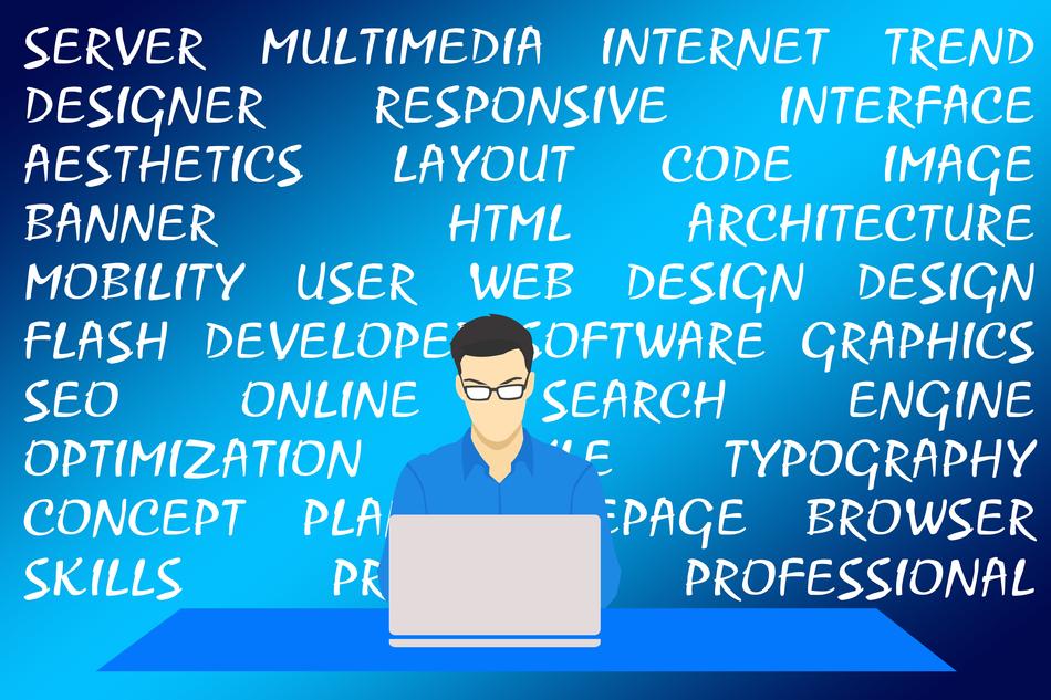 a picture of an administrator at a laptop